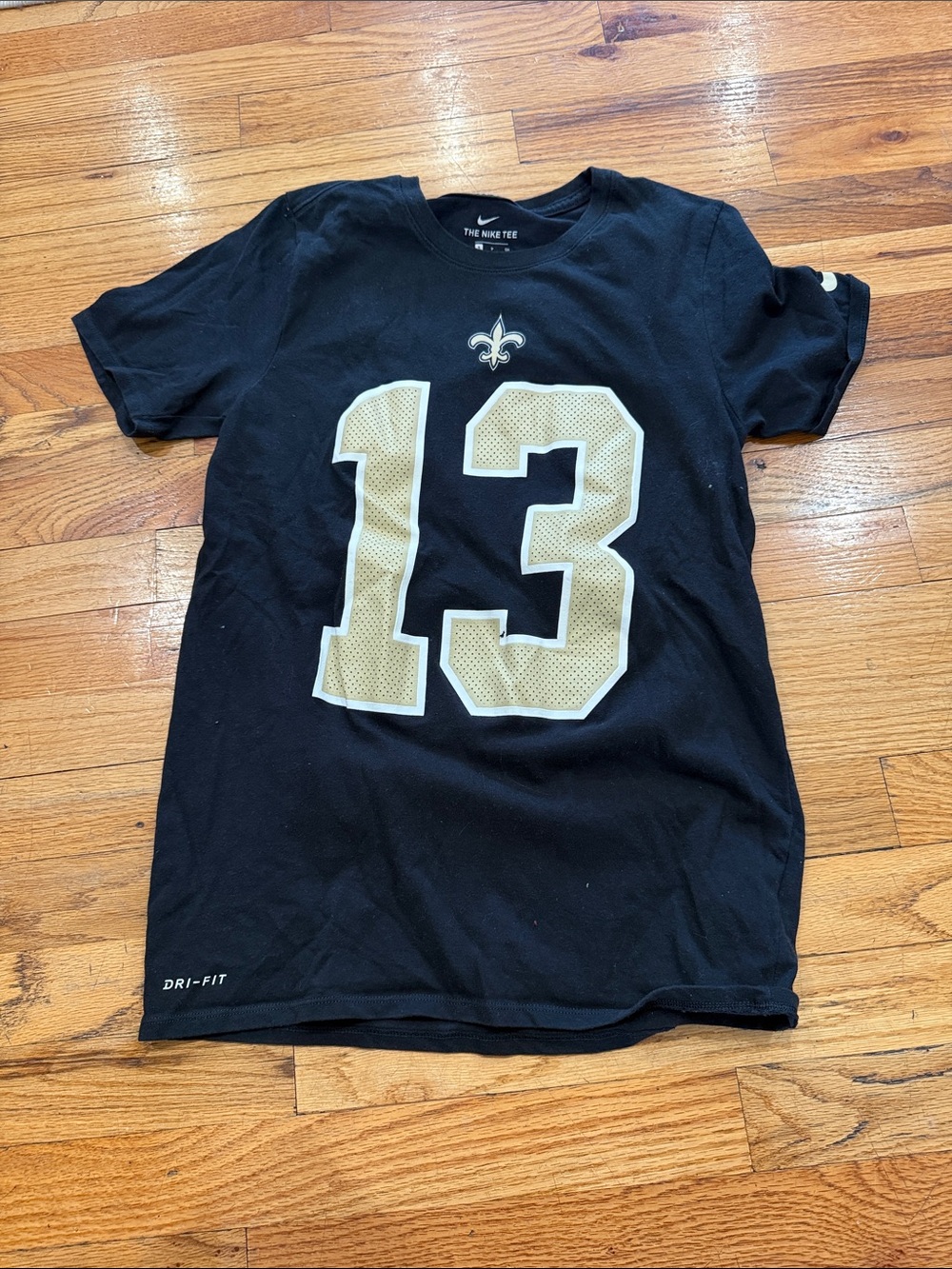 Nike Black Saints #13 Short Sleeve Dri-FIT Tee